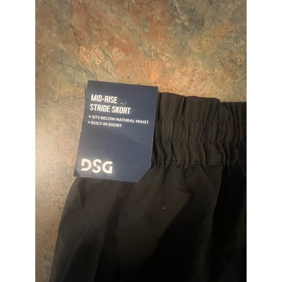 DSG Womens Mid-Rise Stride Skort Moisture Wicking Built-In Short Small Pure Blac - Picture 3 of 9